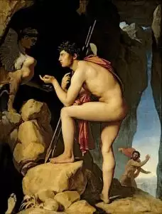 Œdipe explique l'énigme du sphinx