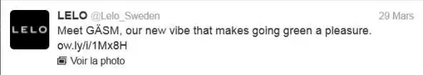 annonce du Lelo Gäsm annonce du Lelo Gäsm