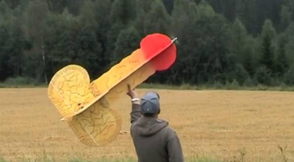 Pénis volant en bois