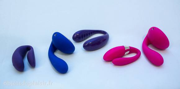 Cinq vibromasseurs pour couples : les We Vibe 3 et 4, en compagnie des Lelo Tiani 2, Ida et Tara