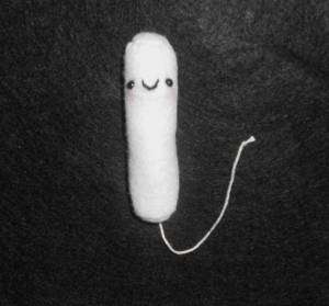 tampon hygienique en peluche