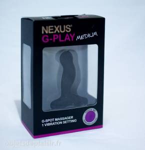 le plug anal Nexus G-Play, dans son emballage