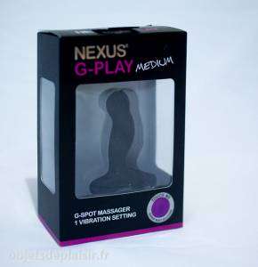 le plug anal Nexus G-Play, dans son emballage