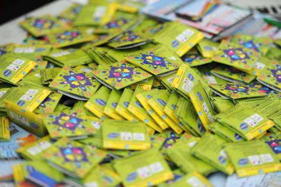 Des préservatifs, distribués dans un stand de prévention contre le VIH et les MST