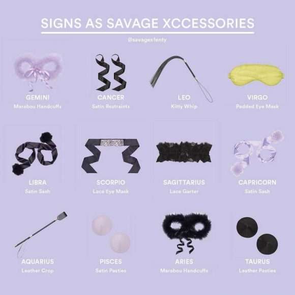 Savage Xccessories: l'horoscope des accessoires BDSM Rihanna
