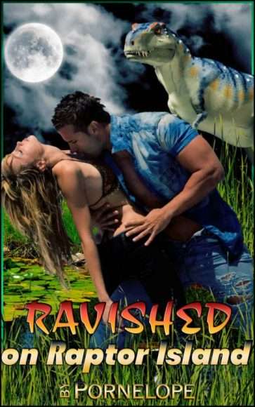 Livre érotique avec des dinosaures - Ravished on Raptor island