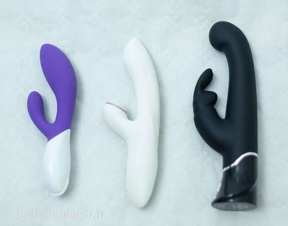 Le Lelo Mona 2, le Satisfyer Pro G-spot Rabbit et le rabbit 50 Shades of Grey