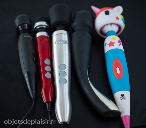 Le Body Wand Midnight, les Doxy Number 3 et Die Cast, le Smart Wand Large de Lelo et le vibro licorne Tokidoki x Lovehoney