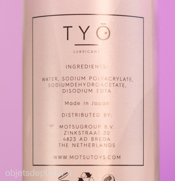 Composition du Tyo Lubricant