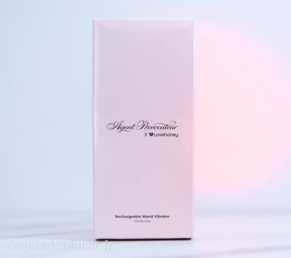 Packaging du vibro Rumba Agent Provocateur x Lovehoney