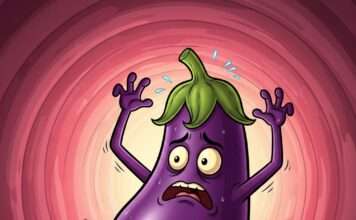 Aubergine coincée dans un rectum