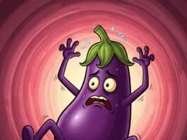 Aubergine coincée dans un rectum