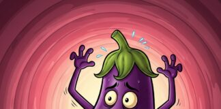 Aubergine coincée dans un rectum