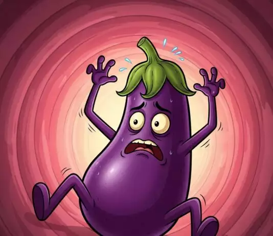 Aubergine coincée dans un rectum