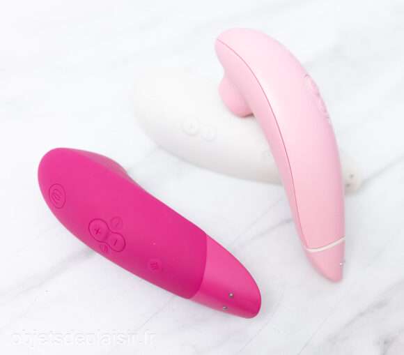 Le Womanizer Enhance et deux de ses prédécesseurs, le Premium 2 et l'Eco