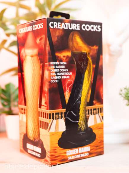 Packaging du gode Golden Mamba Creature Cocks